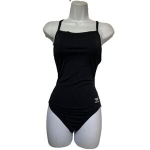 speedo endurance black one piece swimsuit 819016 Size 8/34